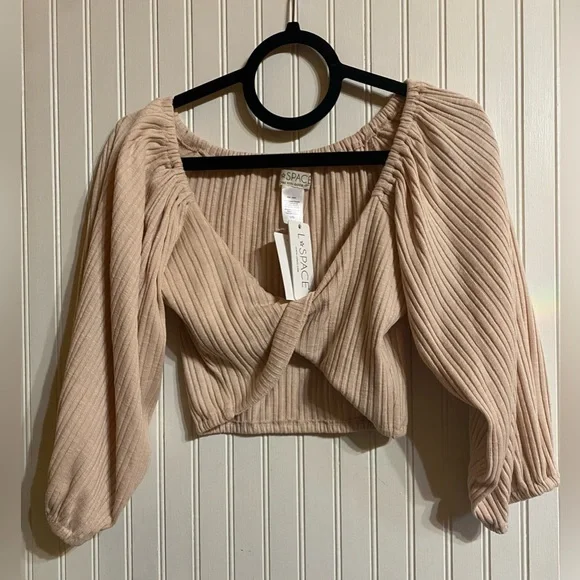 NWT L*SPACE JEMMA TOP SIZE LARGE IN SAND - Picture 4 of 8
